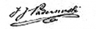 Faksymile podpisu Ignacego Jana Paderewskiego