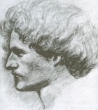 Ignacy Paderewski - rys.Edward Burne Jones, 1890-1891