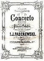 Plakat zapowiadający koncert Ignacego J. Paderewskiego